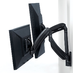 K W B Kontour Dynamic Wall Mount Dual Monitor Black Worldeyecam