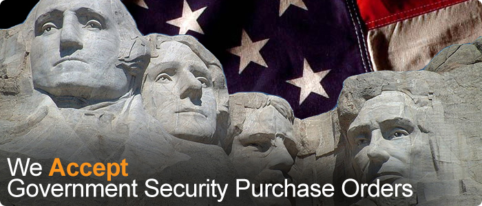 We accept government security purchase orders