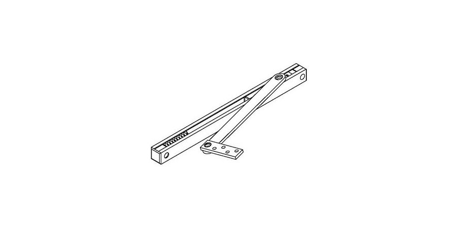 Door Overhead Stop, Adjustable, Heavy Duty, Surface Mount, Satin ...