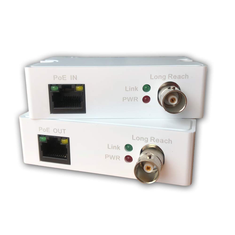 PoE + Ethernet over Coax (EOC) Converter, Upgrade Analog to IP System