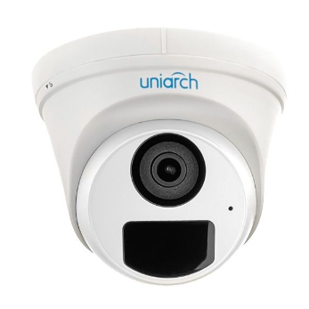 Uniview 1440p 4MP NDAA-Compliant Weatherproof Turret IP Security Camera with a 2.8mm Fixed Lens and a Built-In Microphone