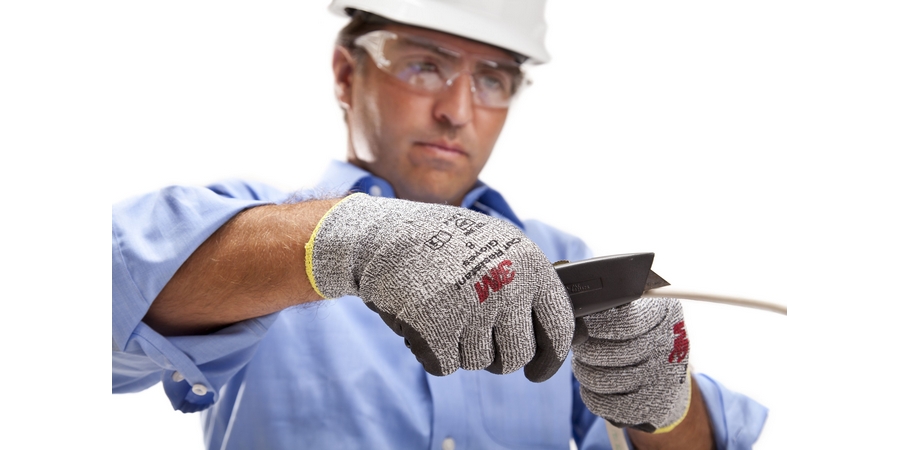 Protective Gloves, Cut Resistant, Comfort Grip, 8M, Polyurethane Palm/HPPE/Synthetic Yarns