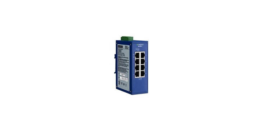 Industrial Managed Ethernet Switch, -40 75C, 8-port, 10/100Mbps
