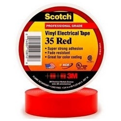 Vinyl Color Coding Electrical Tape, Premium Grade, 1/2" Width x 20’ Length x 7 Mil Thk, 17 Lb/Inc...