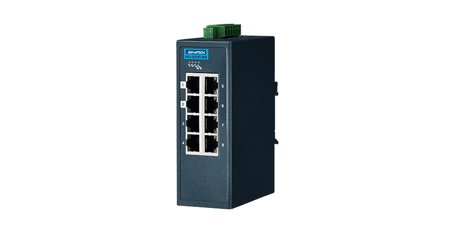8-port 10/100Mbps Industrial Managed Ethernet Switch, -40 to 75C