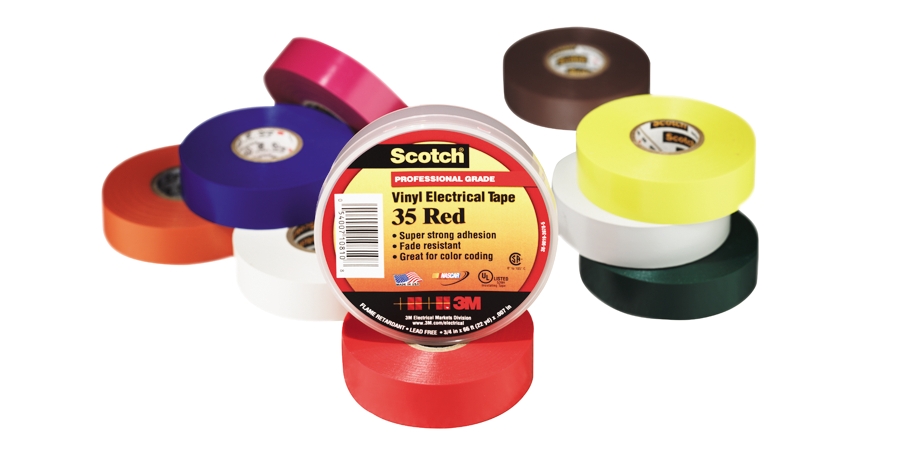 Scotch Vinyl Electrical Tape, 3/4 in x 66 ft, Orange