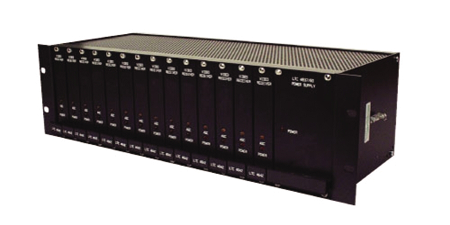 Rack and Power Supply for Fiber Optic Modules, 120 V AC, 60 Hz