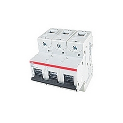 3 pole, S800, 32 amp screw terminated miniature circuit breaker with a D tripping characteristic