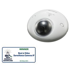 IP Minidome Camera, Full HD, Exmor CMOS Sensor, SD Card Slot (Up to 32GB), View-DR (90 dB WDR), 83º Horizontal Viewing Angle, XDNR, Image Stabilizer, Built-in Microphone, M12 Connector, IK10, IP66, PoE. Anti-vibration Compliant (EN50155), EN45545