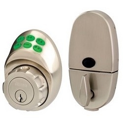 Electronic Keypad Deadbolt, Keyed Different, Satin Nickel, With Kwikset Keyway, Box Pack