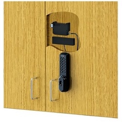 Cabinet Lock Kit, Non-Network, Includes Numeric Keypad, Access Control, Latch, Battery Pack, For ...