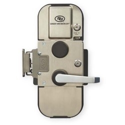 Pedestrian Door Preassembled Lock, Type 1, 2740B, Lever Exit, Rim Cylinder Access Control Integration, #2 Strike, For Office