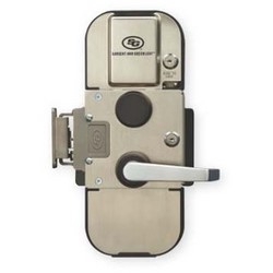 Pedestrian Door Preassembled Lock, Type-1, 2740B, Lever Exit, Electronic with Key Bypass Access Control Integration, #2 Strike, For Office