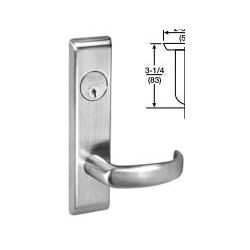 Mortise Lever Lock, Pacific Beach, Electrified, Escutcheon Trim, Reversible, Right Hand, Fail Secure, 24 Volt DC, Satin Chrome, Without Cylinder