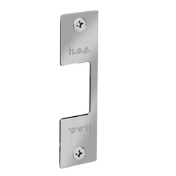 10180001Electric Strike Faceplate, 4-7/8" Length x 1-1/4" Width, Satin Stainless Steel, For Cylin...