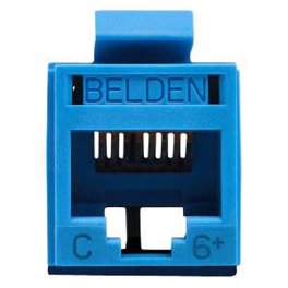 Belden RV6MJKUBL-S1 REVConnect Cat6+ Modular Jack, T568 A/B, Blue, Single-Pack