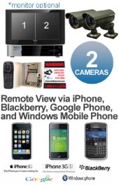 MAC & Windows Compatible Complete 2 Camera Video Security Camera System - iPhone, Android, Blackberry, Google, and Windows Phone Support DVR Kit