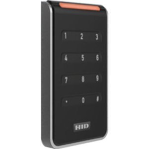 HID 40KNKS-00-000000 Signo 40K Wall Mount Keypad Reader, 13.56MHz and 125kHz, OSDP/Wiegand, Pigta...