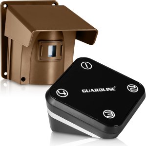 Guardline 500 Foot Range Wireless Driveway Alarm [1 Motion Detector Alarm Sensor & 1 Receiver] We...