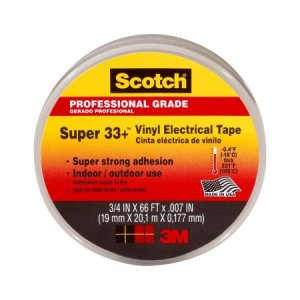 TAPE VINYL PLASTIC 3/4" X 52’ BLACK