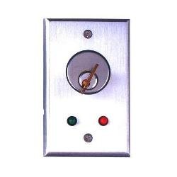 1100/7112 Camden Flush Mount Key Switch, SPST Momentary, N/O With Green Led 12V