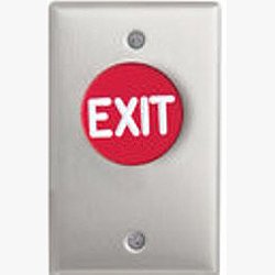 4020RE Camden Spring Return, N/O & N/C, Momentary (ADA) Mushroom Button, Red with EXIT Engraved in White