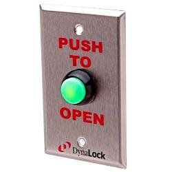 6176-BBX Dynalock Weatherproof Pushbuttons With Weatherproof Back Box, Faceplate Silkscreened “PUSH TO OPEN”