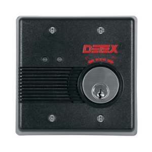 EAX-2500SK1-BK-MC65 Detex Exit Alarm EAX-2500 Surface Mount Kit With 1-1/8" Mortise Cylinder - Black
