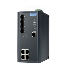 4-port GbE + 4 GbE SFP Full L2 Managed Ethernet Switch, -40 to 75C