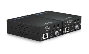 Blustream HEX70SL-KIT Slimline HDBaseT Extender Set, Bi-directional IR and Bi-directional PoC, in...