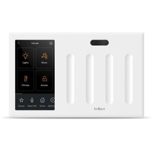 Brilliant BHAPRO2KT Smart Home Control Kit, 2-Piece, Includes BHA120US-WH2 2-Switch Panel & Honeywell PROA7PLUS ProSeries All