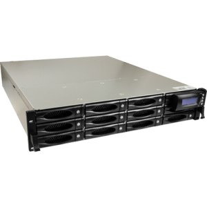 Network Video Recorder, Rack Mount, 2U, 12-Bay, 200-Channel Video Input, H.265/H.264/MJPEG/MPEG4, 300 Mbps Recording Throughput, 100 to 240 Volt AC, 85.5 Watt