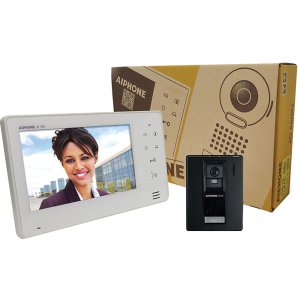 Aiphone JOS-1A Entry Security Intercom Box Set with Standard, Surface-Mount Door Station, 7" Vide...