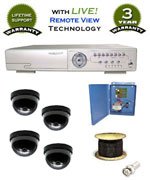 *EASY SETUP* COMPLETE 4 CAMERA SYSTEM with DVR and Remote Internet Viewing WG4-760 DVR / WYCM-20S...