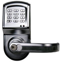 212LSElectronic Access Control Cylinder Lockset, Right Hand, Indoor/Outdoor, 120 User, 1 to 6 Dig...