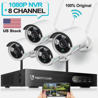 Wireless Wifi Home Security Camera System Outdoor CCTV 1080P 8CH NVR