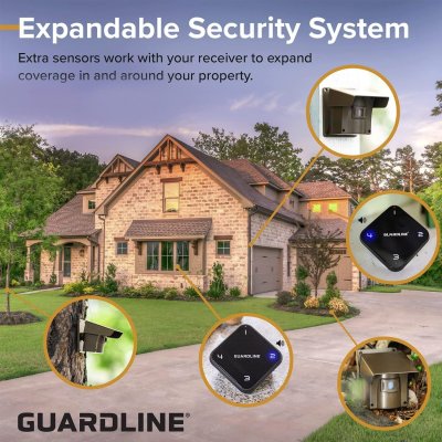 Guardline 500 Foot Range Wireless Driveway Alarm [1 Motion Detector Alarm Sensor & 1 Receiver] We...