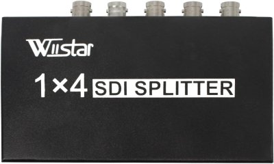 SDI 1x4 Splitter Black Amplifier Splitter 1 in to 4 Out SD-SDI HD-SDI 3G-SDI Repeater Extender