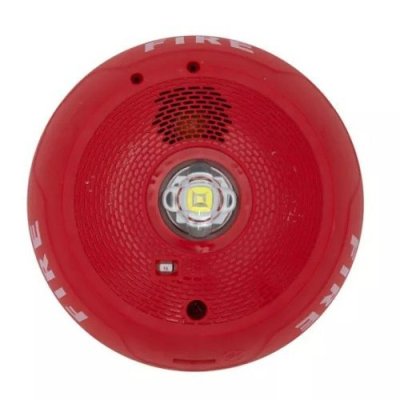 System Sensor PC2RLED L-Series 2-Wire Ceiling Mount Horn Strobe with LED, Red