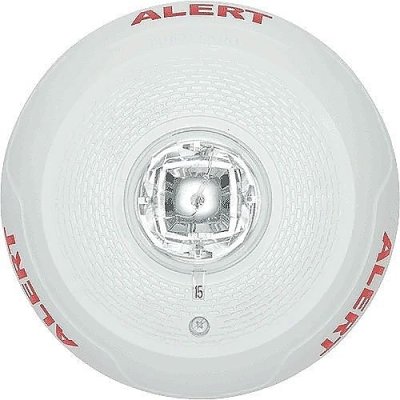 System Sensor SCWLED-CLR-ALERT L Series Ceiling Mount Strobe with LED, ALERT Label, White