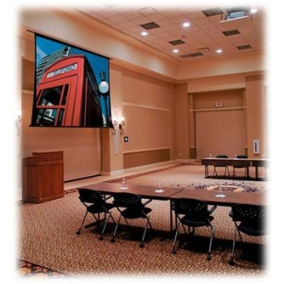 100484 Draper Signature/Series V Motorized Front Projection Screen, 45 x 80", 92" Diagonal