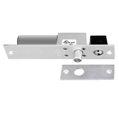 1291AH-WDP SDC Spacesaver Bolt Locks, Failsecure 12/24VDC, Bright Chrome