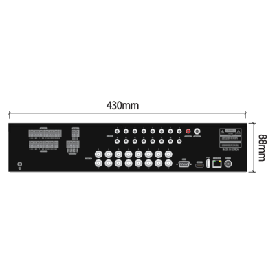 16ch IP, 160Mbps, 2MP Real-time, HD/VGA/BNC/Multi Spot, 4 HDDs, 1 eSATA, 4 Audio, Rack Mountable