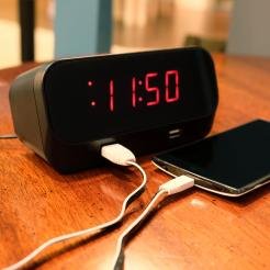 Bush Baby Alarm Clock with 1080p Covert Wi-Fi Camera