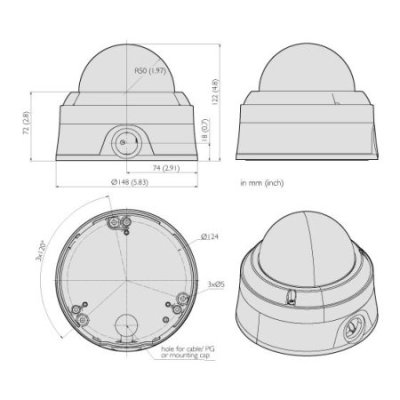 BIP-D1300c-dn BASLER DOME INDOOR/OUTDOOR MEGAPIXEL CAMERA IP66