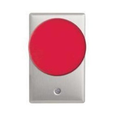 CM-5060 Single Gang Aluminum Faceplate 2 3/8" Push/Turn To Release, N/O Maintained, Red Only