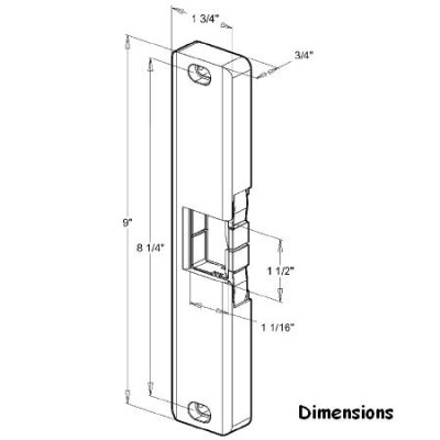 DS-1481-630 Detex Rim Strikes, Quiet Operation, Brushed Stainless Steel