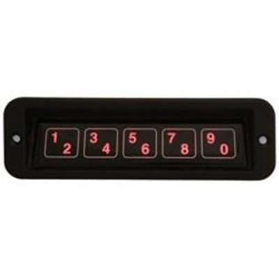 KE-1701RH-RK Essex 1-Piece Integrated Keyless Entry System - Red/Black Overlay Horizontal Mount W...