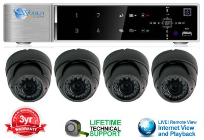 MAC & Windows Compatible Complete 2 Camera Video Security Camera System - iPhone, Android, Blackb...