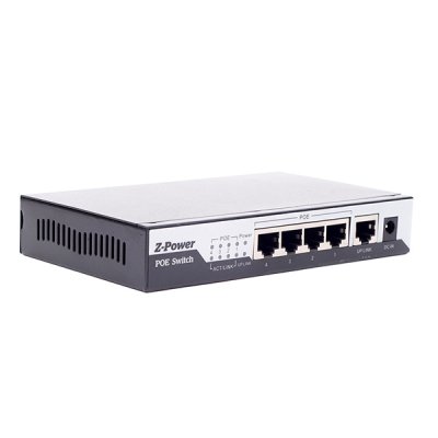 WEC-POE4 - Z-Power 4 Port 802.3at/af PoE Plus Switch, 15.4W/30Watt Per Channel